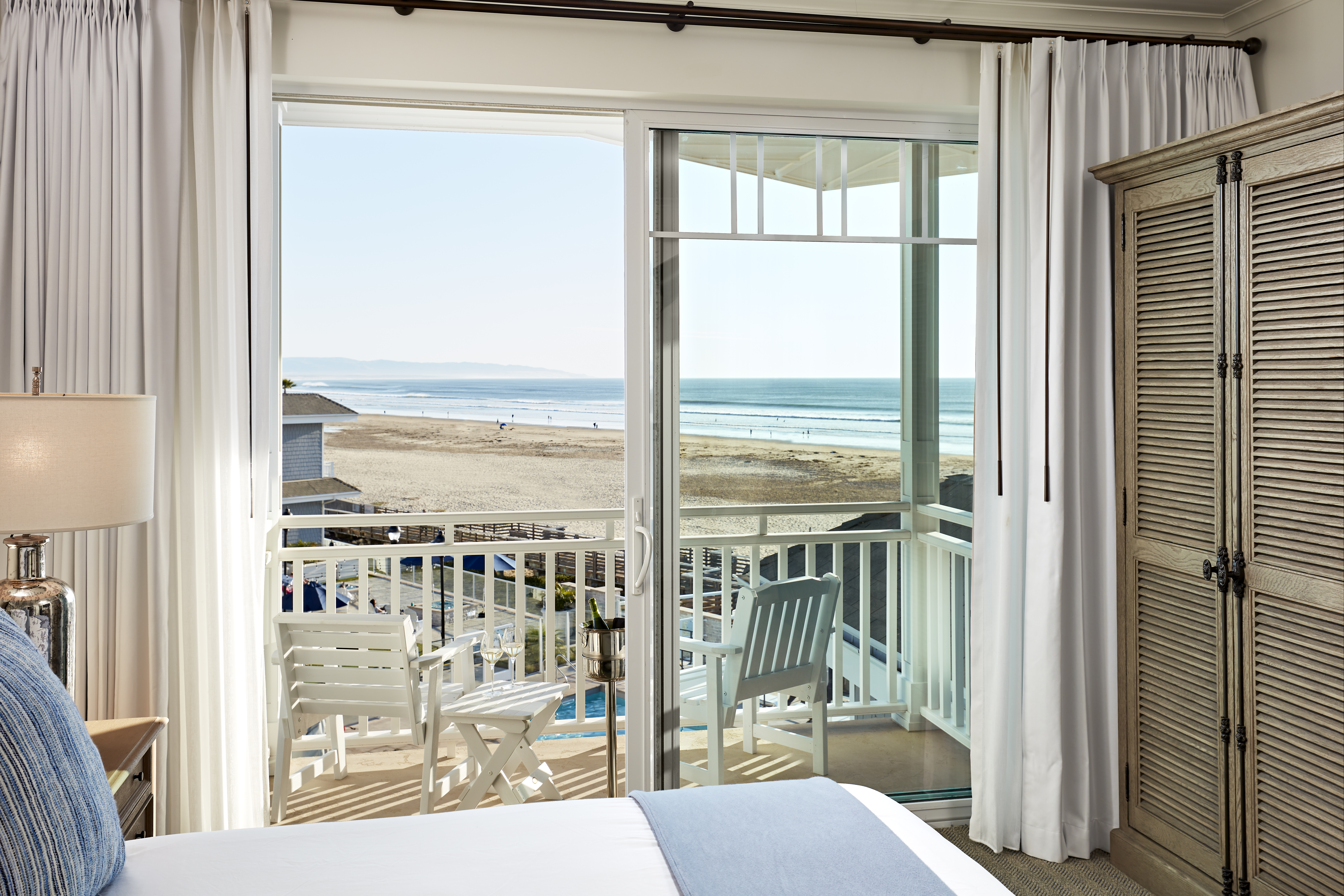 Balcony views at Vespera Resort on Pismo Beach.