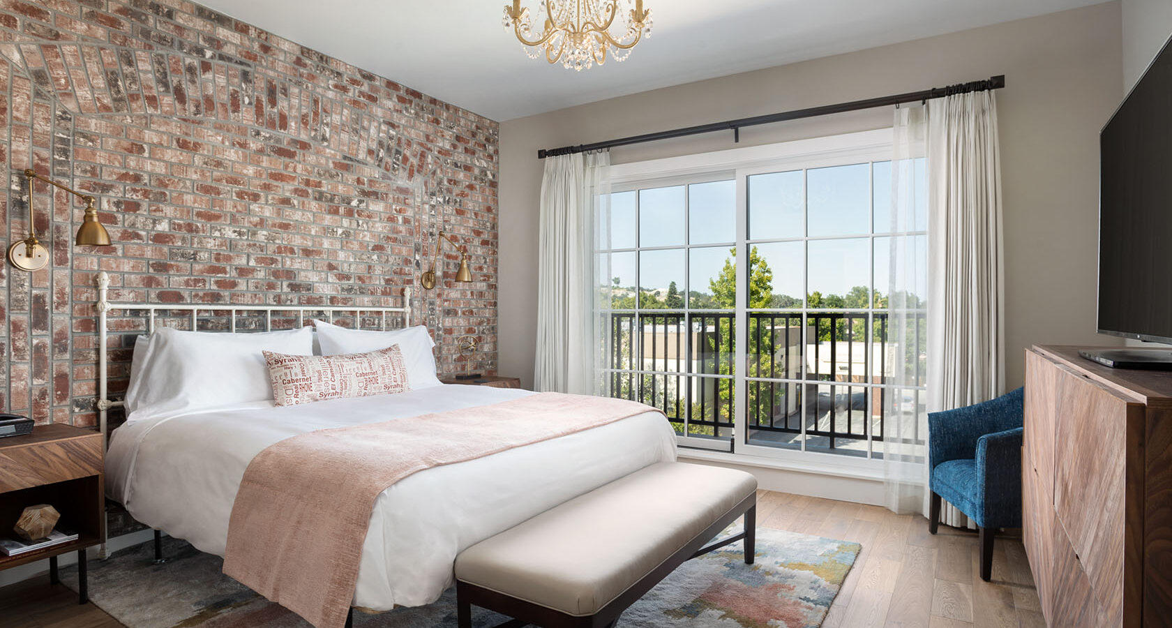 Luxury guest room at The Piccolo.